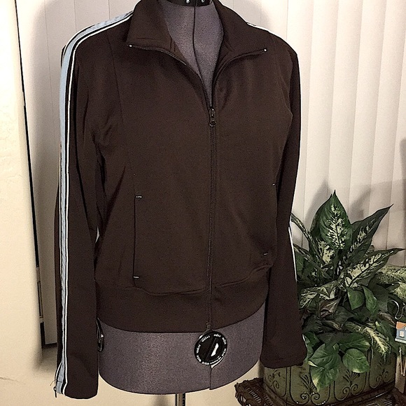 NWOT💗Dark brown Ladies jacket w/blue trim - Picture 3 of 8